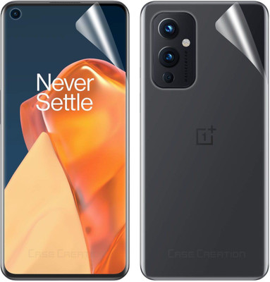 CASE CREATION Screen Guard for Oneplus 9 / One Plus 9 Screen Guard Front with Back Cover Shock Proof Edge Corner(Pack of 2)