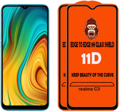 Digilett Tempered Glass Guard for realme C3(Pack of 2)