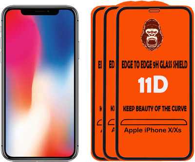 HQ Protection Tempered Glass Guard for Apple iPhone XS(Pack of 3)