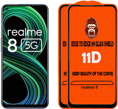 Digilett Tempered Glass Guard for realme 8(Pack of 2)