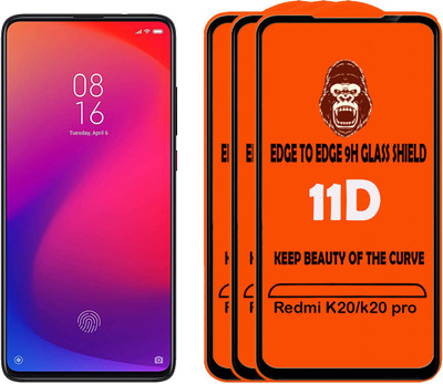 Digilett Tempered Glass Guard for Mi K20(Pack of 3)