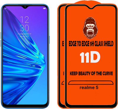 Digilett Tempered Glass Guard for realme 5(Pack of 2)