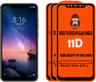 Digilett Tempered Glass Guard for Mi Redmi Note 6 Pro(Pack of 3)