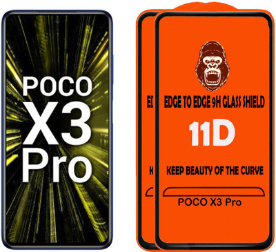 Digilett Tempered Glass Guard for POCO X3 Pro(Pack of 2)