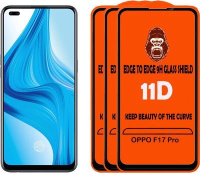Digilett Tempered Glass Guard for OPPO F17 Pro(Pack of 3)