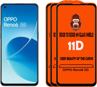 Unirock Tempered Glass Guard for OPPO Reno6 5G(Pack of 3)