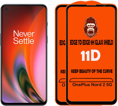 Digilett Tempered Glass Guard for OnePlus Nord 2 5G(Pack of 2)