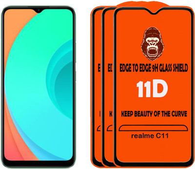 Digilett Tempered Glass Guard for realme C11(Pack of 3)
