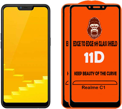 HQ Protection Tempered Glass Guard for Realme C1(Pack of 2)