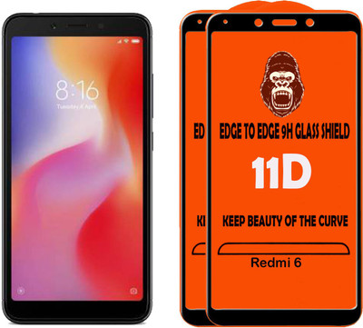 Digilett Tempered Glass Guard for Mi Redmi 6(Pack of 2)