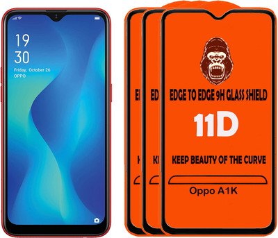 Digilett Tempered Glass Guard for Oppo A1K(Pack of 3)