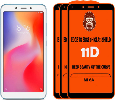 Digilett Tempered Glass Guard for Mi Redmi 6A(Pack of 3)