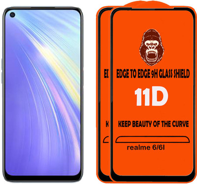 Digilett Tempered Glass Guard for realme 6(Pack of 2)
