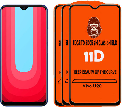 Digilett Tempered Glass Guard for Vivo U20(Pack of 3)