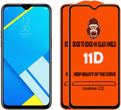 Digilett Tempered Glass Guard for realme C2(Pack of 2)