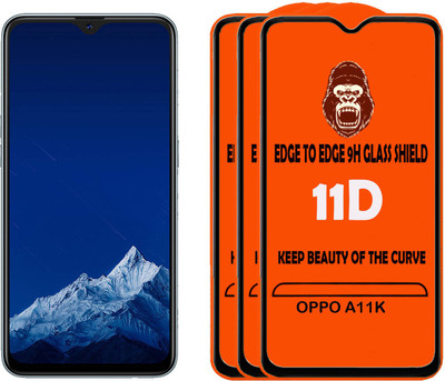 Digilett Tempered Glass Guard for OPPO A11K(Pack of 3)