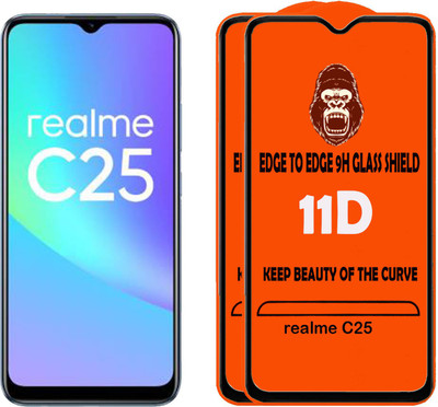 Digilett Tempered Glass Guard for realme C25(Pack of 2)