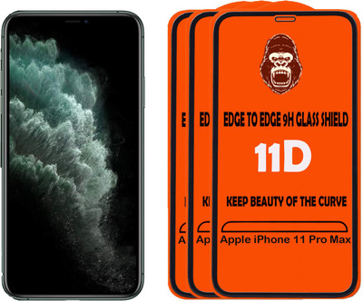 Digilett Tempered Glass Guard for Apple iPhone 11 Pro Max(Pack of 3)