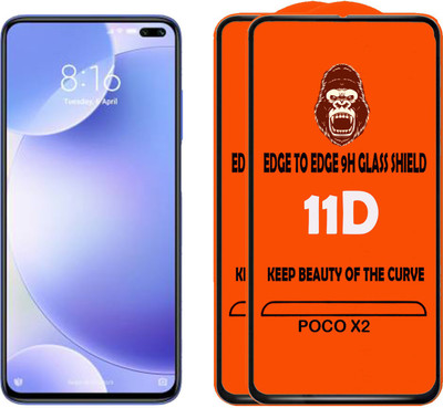Digilett Edge To Edge Tempered Glass for POCO X2(Pack of 2)