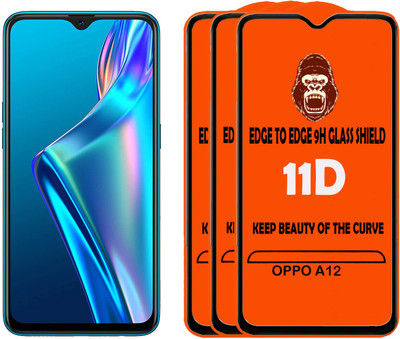 HQ Protection Tempered Glass Guard for OPPO A12(Pack of 3)