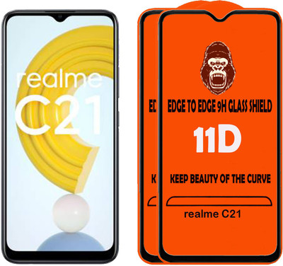 Digilett Tempered Glass Guard for realme C21(Pack of 2)