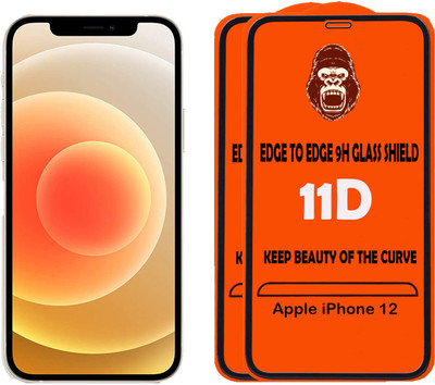 Digilett Tempered Glass Guard for Apple iPhone 12(Pack of 2)