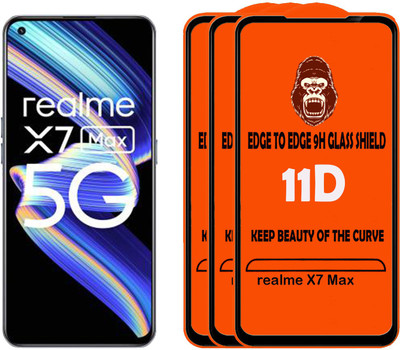 Digilett Tempered Glass Guard for realme X7 Max(Pack of 3)