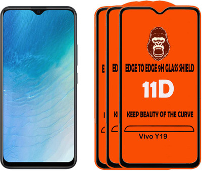 Digilett Tempered Glass Guard for Vivo Y19(Pack of 3)