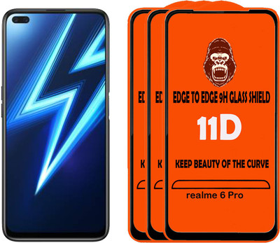Digilett Tempered Glass Guard for realme 6 Pro(Pack of 3)