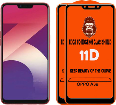 Digilett Tempered Glass Guard for Oppo A3s(Pack of 2)
