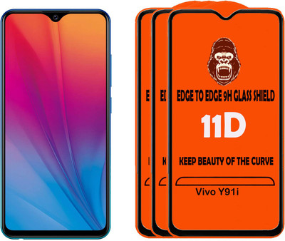 Digilett Tempered Glass Guard for Vivo Y91i(Pack of 3)
