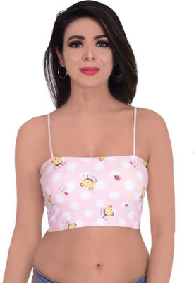 DKOALE Women Cami Bra Lightly Padded Bra(Pink)