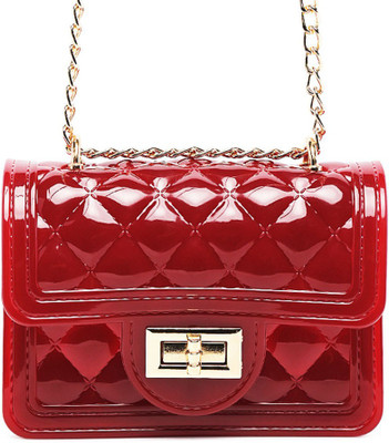 London Rag Red Sling Bag Red Quilted Sling Bag