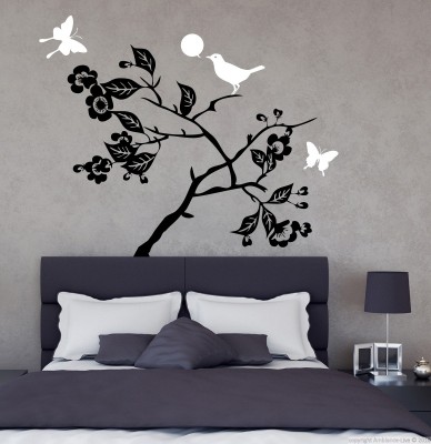 Decor Kafe 50.8 cm Decal Style Bird on Tree Small Size-25*20 Inch Self Adhesive Sticker(Pack of 1)