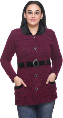 PIPASA WOMEN Self Design Collared Neck Casual Women Grey Sweater