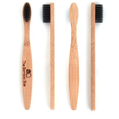 The Bamboo Bae Bamboo Toothbrush for Kids 2 Pcs with Jute Pouch Children Friendly and Eco friendly Toxic Free Toothbrush Soft Toothbrush(Pack of 4)