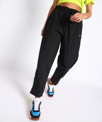 REEBOK Solid Women Black Track Pants