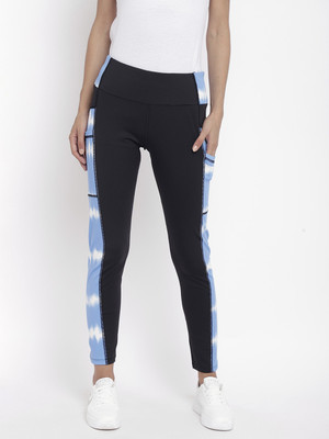 CHKOKKO Printed Women Light Blue Track Pants