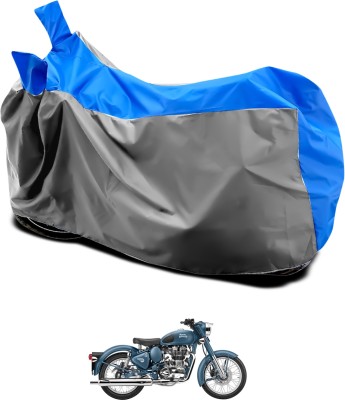 GOSHIV-car and bike accessories Waterproof Two Wheeler Cover for Royal Enfield(Squadron Blue, Grey, Blue)