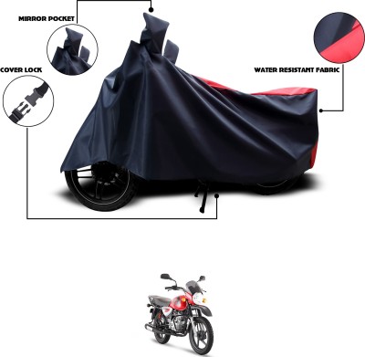 GOSHIV-car and bike accessories Waterproof Two Wheeler Cover for Bajaj(Boxer BM 150, Black, Red)