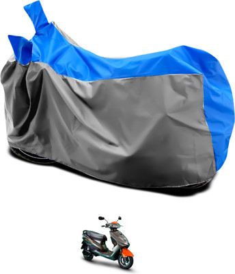 GOSHIV-car and bike accessories Waterproof Two Wheeler Cover for Okinawa(Ridge Plus, Grey, Blue)