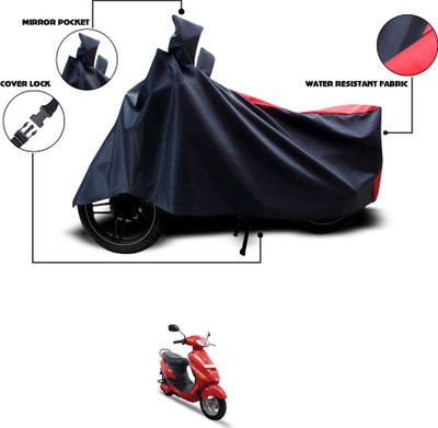 GOSHIV-car and bike accessories Waterproof Two Wheeler Cover for Hero(Electric E-Sprint, Black, Red)