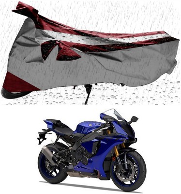 Ascension Two Wheeler Cover for Yamaha(YZF R1, Maroon, Silver)