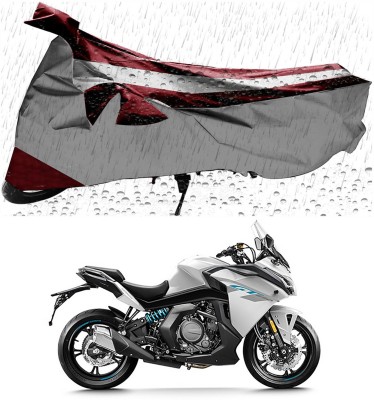 Ascension Two Wheeler Cover for CFMoto(650GT, Maroon, Silver)