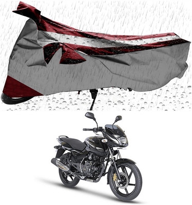 Mdstar Waterproof Two Wheeler Cover for Bajaj(Pulsar 150, Maroon, Silver)