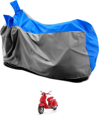 GOSHIV-car and bike accessories Waterproof Two Wheeler Cover for Piaggio(Vespa LX, Grey, Blue)