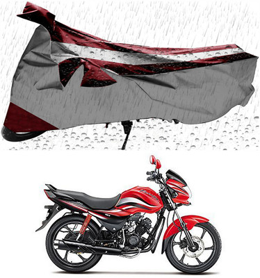 Mdstar Waterproof Two Wheeler Cover for Hero(Passion Pro TR, Maroon, Silver)
