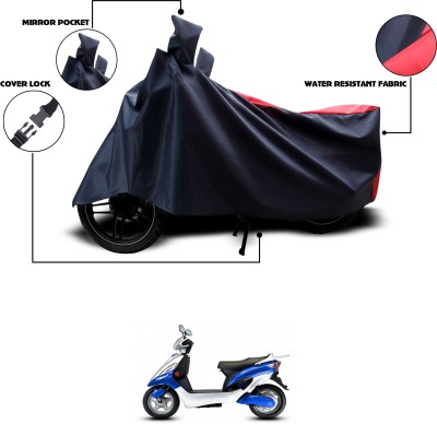 GOSHIV-car and bike accessories Waterproof Two Wheeler Cover for Hero(Electric Maxi, Black, Red)