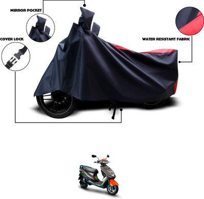 GOSHIV-car and bike accessories Waterproof Two Wheeler Cover for Okinawa(Ridge Plus, Black, Red)