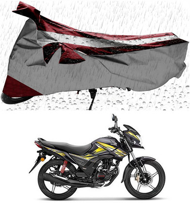 Mdstar Waterproof Two Wheeler Cover for Honda(CB Shine SP, Maroon, Silver)
